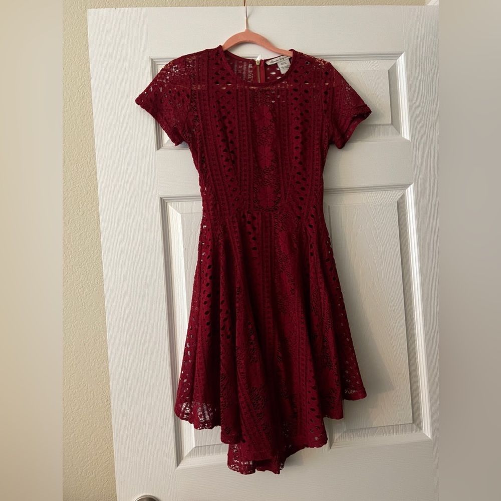 Short Sleeve Lace Dress